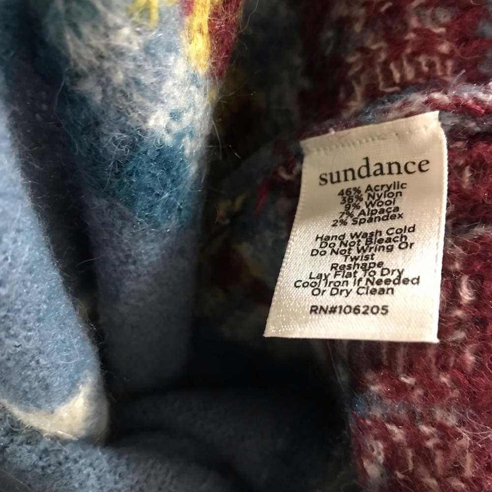 3 x $35 Sundance beautiful blue multicolored sweater size M - Picture 3 of 4